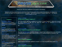 Tablet Screenshot of orionsector.com